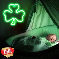 Jcones 11.5" St Patricks Day Clover LED Window Lights USB Powered Green
