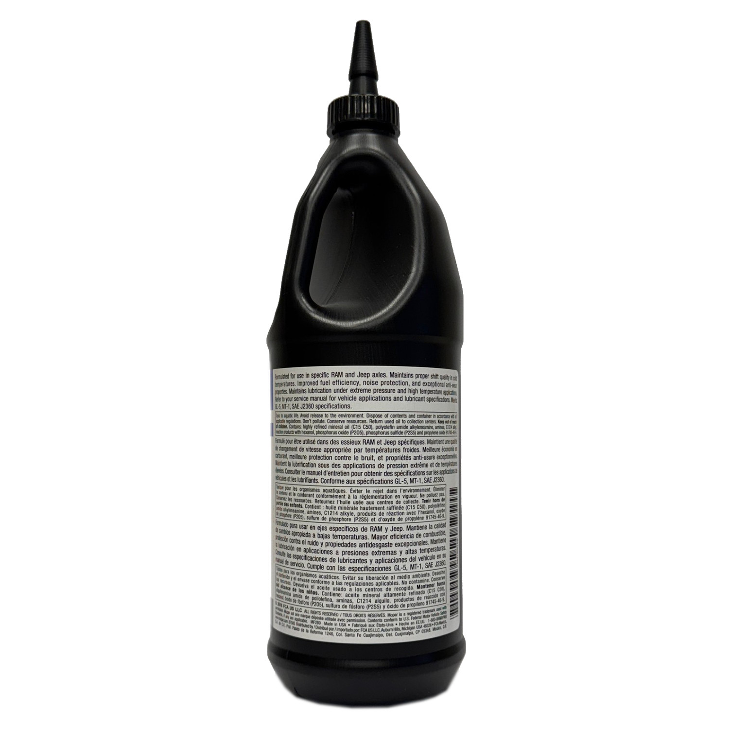 Mopar 68210057-AB SAE 75W-85 Synthetic Axle Lubricant Gear Lube - 2 Quarts