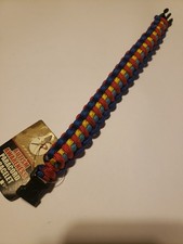 Autism Awareness Paracord Bracelet 8: Inch Blue, Red, Yellow ,aqua