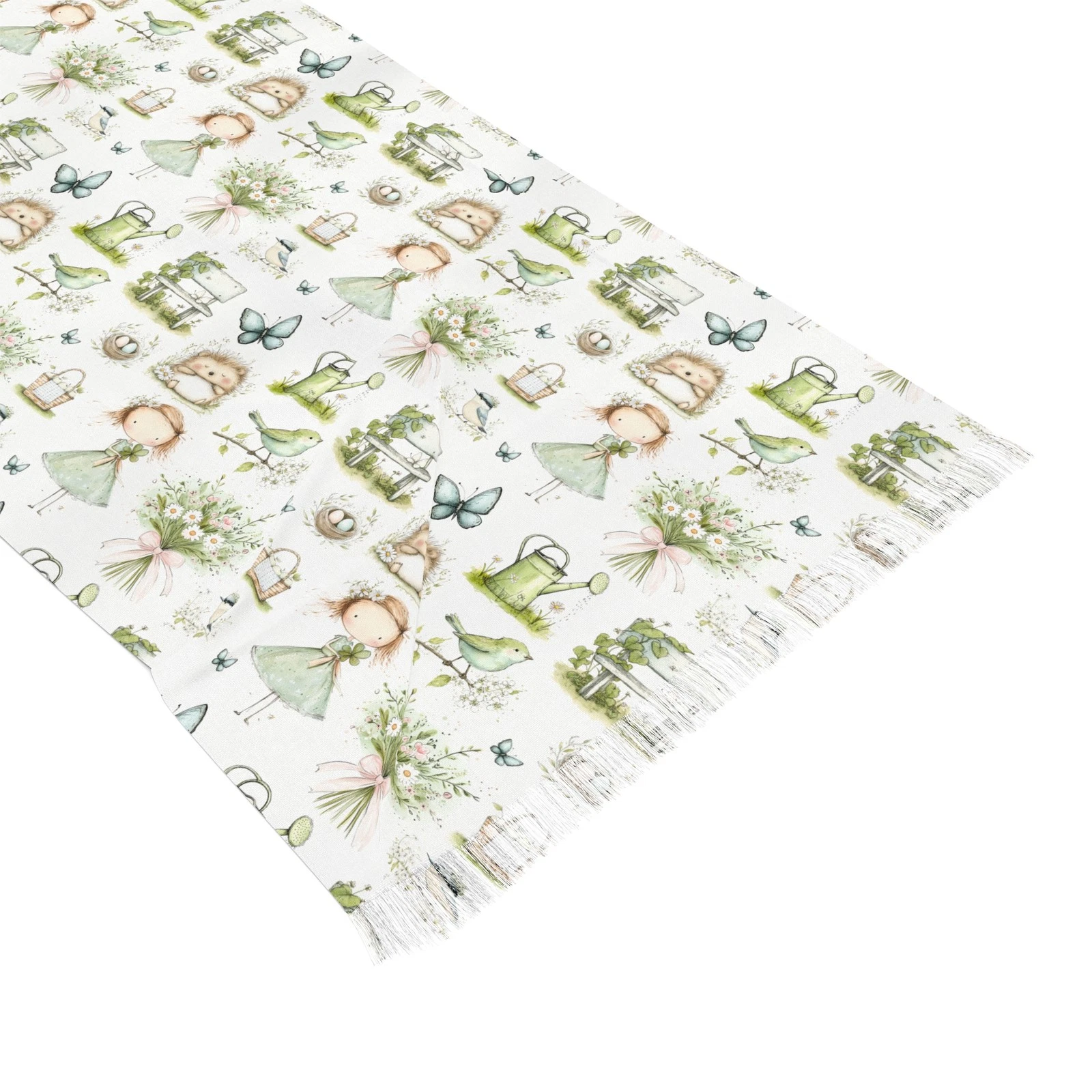 Whimsical Nature Light Scarf for Spring, Floral Scarf, Summer Accessory