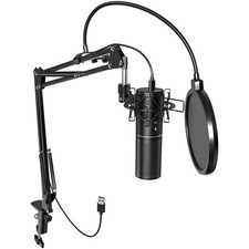 TONOR USB Gaming Microphone, PC Streaming Mic Kit for PS4/5/Discord/Twitch Gamer