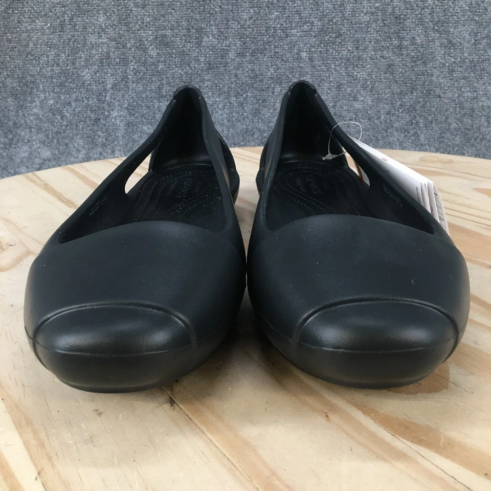 Crocs Shoes Womens 9 Black Sienna Ballet Flats Iconic Comfort Slip On 202811 NEW - Image 4 of 4
