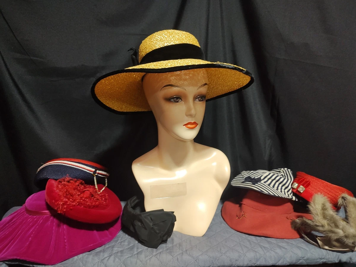 IRRESISTIBLE 1950s\' BROWN COCKTAIL HAT + IRIDESCENT BEADS & FEATHER il_fullxfull.4060732303_cq5q.jpg main image 2