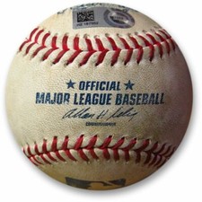 Hyun-Jin Ryu Game Used Baseball 6/16/14 - Pitch vs. Tulowitzki Dodgers HZ167552