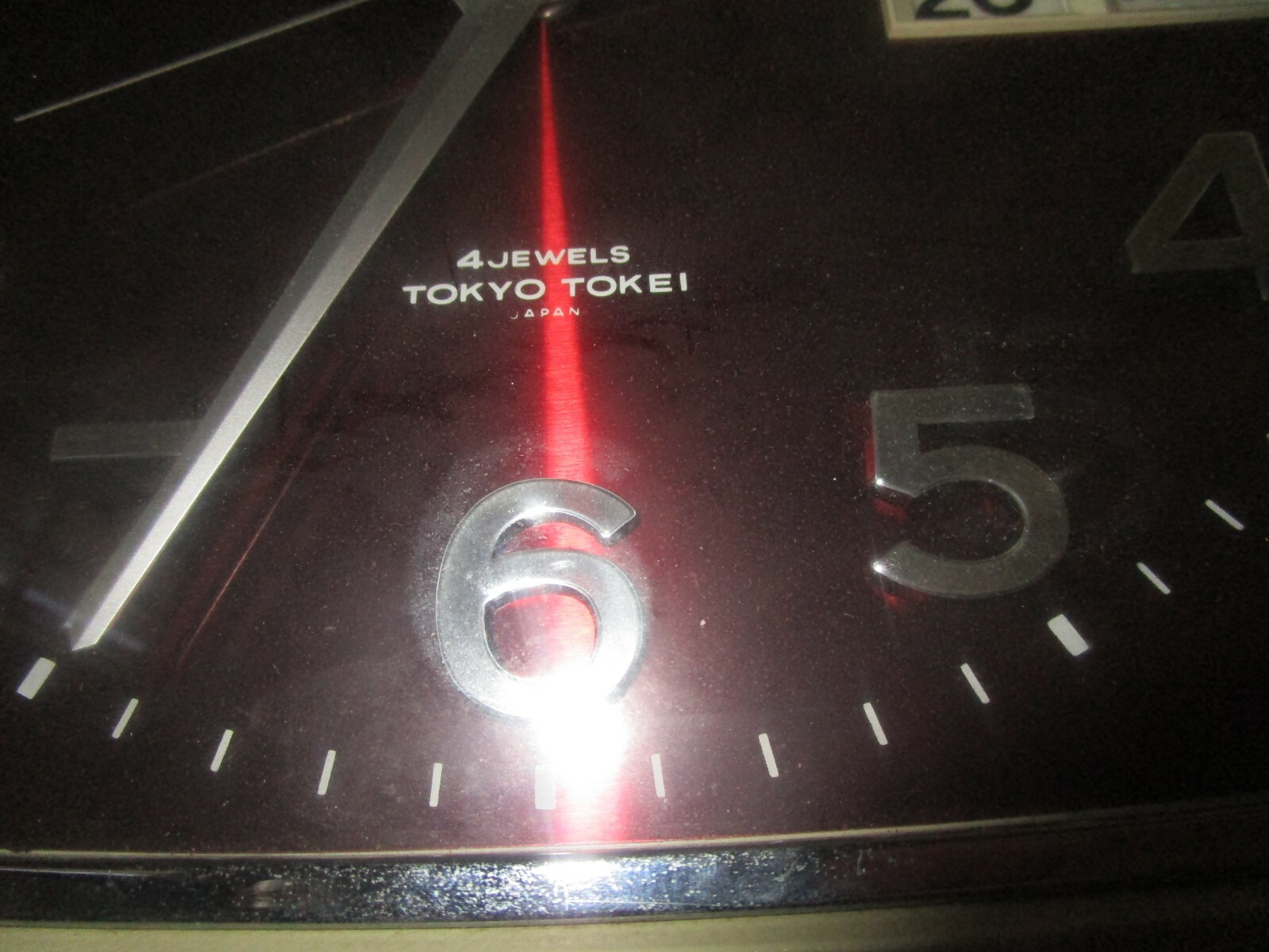 Silicon Clock 4 Jewels Tokyo Tokei Pre Seiko Vibrant Maroon Wall Clock