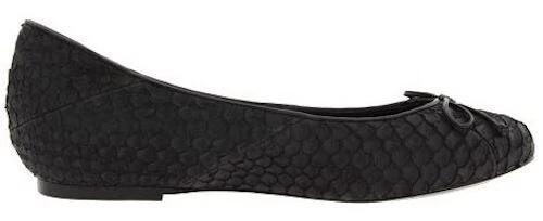 Zapato plano informal de ballet sin cordones de cuero negro para mujer Pour La Victoire Hessa 8,5 Foto 2 de 4