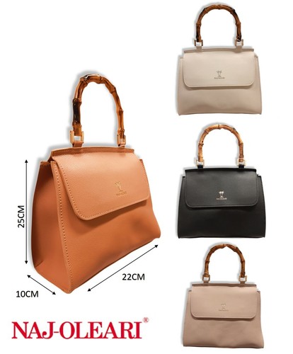 Borsa donna kelly Naj Oleari in eco pelle manici bambù a tracolla primavera  2022 | eBay