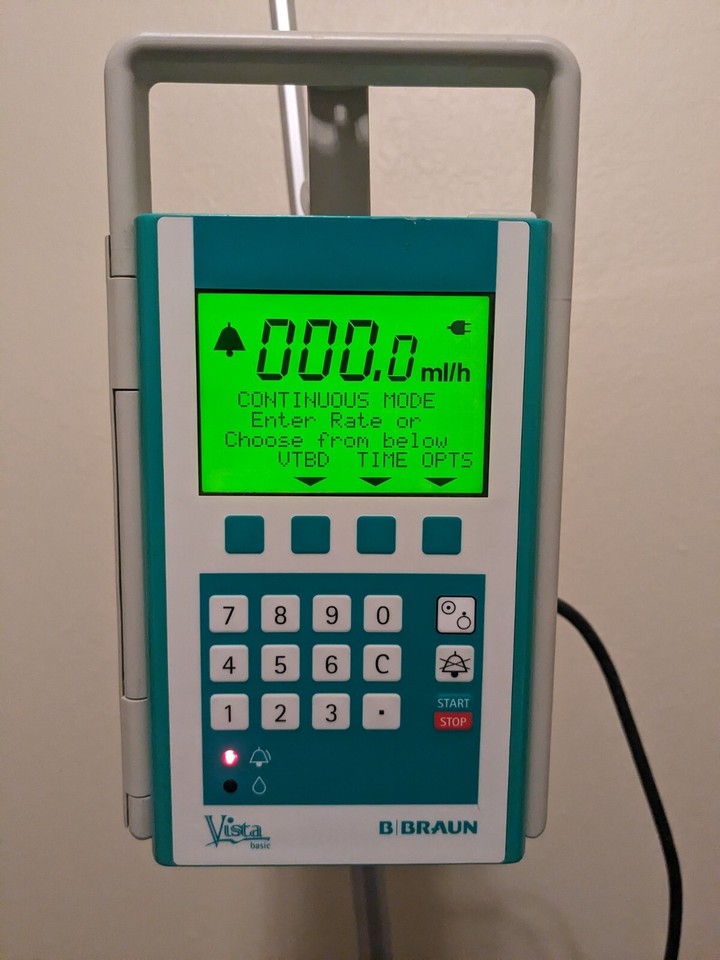 Braun Vista Basic Infusion Pump (637102) with IV Pole eBay