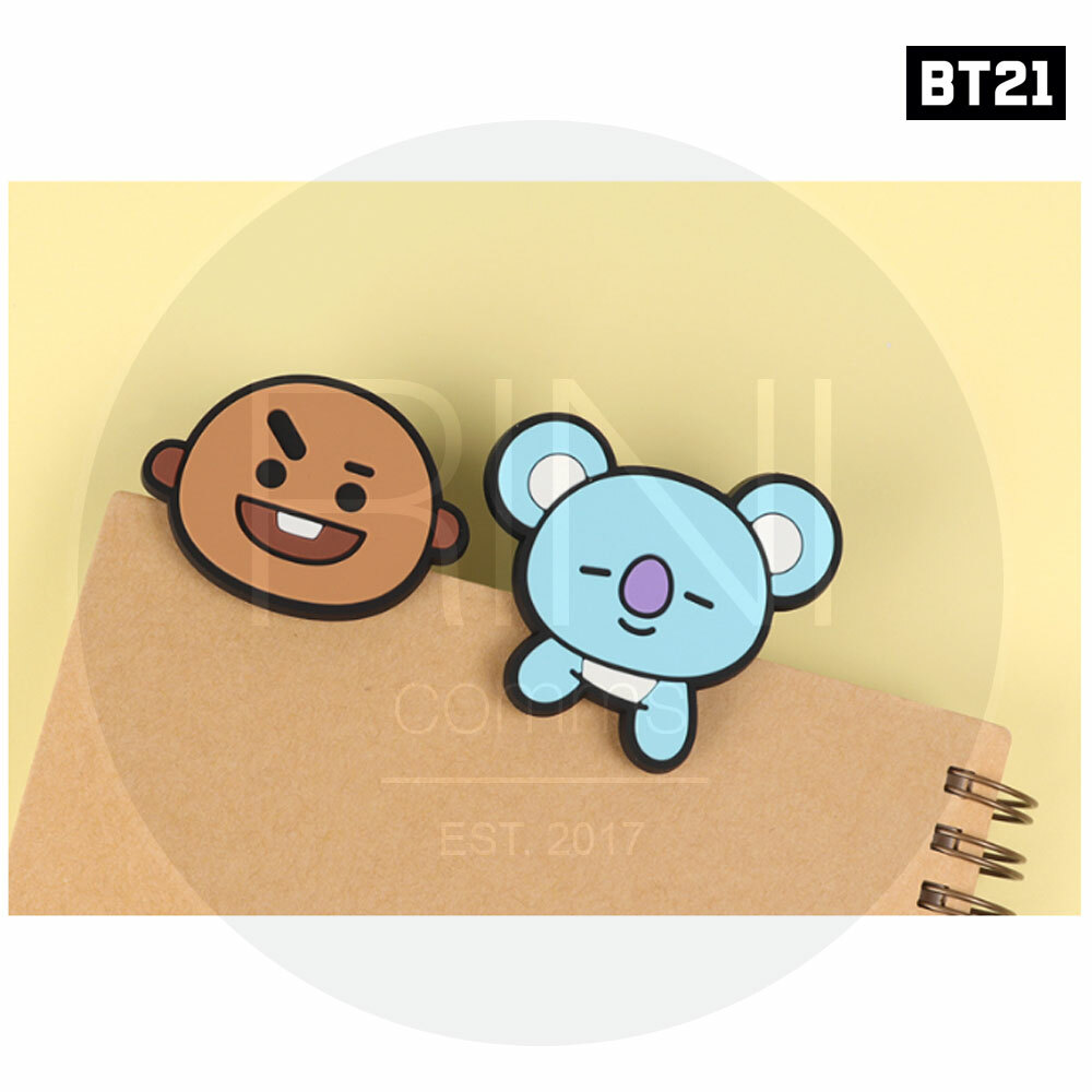 BTS BT21 Official Authentic Goods Mascot Rubber Clip SET +