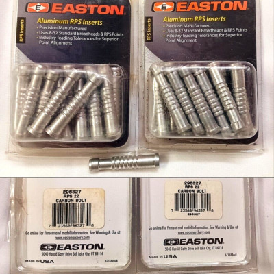 LOT OF 29 EASTON ALUMINUM INSERTS RPS 22 CARBON BOLT OPENED TO ADD EXTRAS PICS