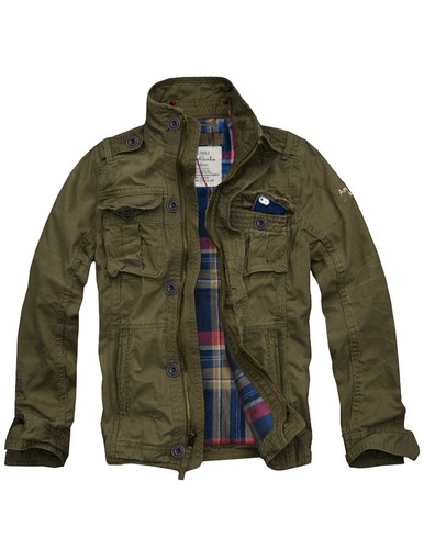 Mens CALI HOLI Flannel Lined Military 