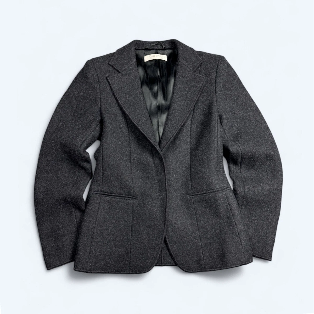 Miu Miu Coats, Jackets & Vests Gray for Women for sale | eBay