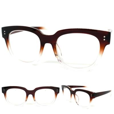 Men's Classic Vintage Retro Style READING Eye Glasses Readers Brown Frame +3.00