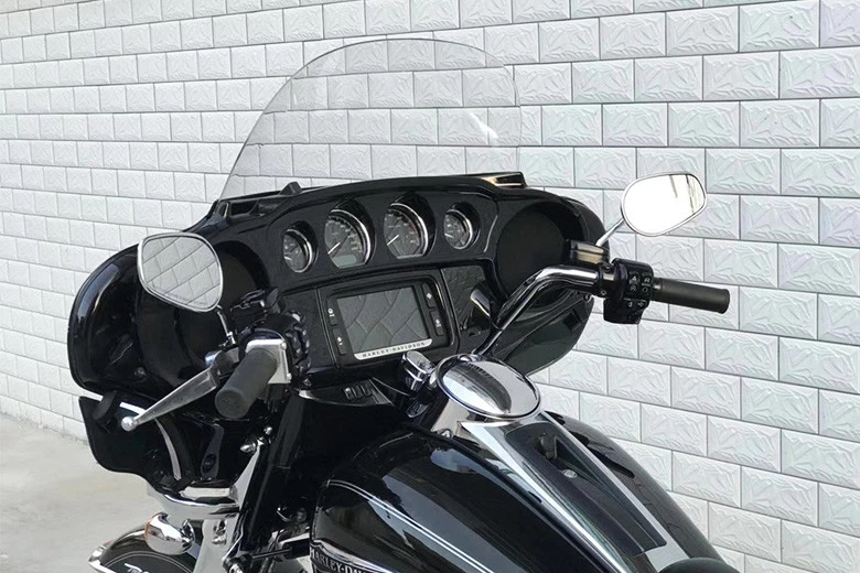 Espejos retrovisores laterales cromados Billet para Harley Davidson Breakout Low Rider EE. UU. Foto 3 de 4