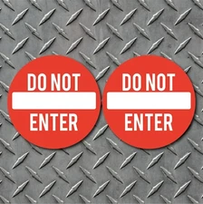 (2) 6" x 6" DO NOT ENTER Safety Warning High Quality 6 mil Vinyl Decals