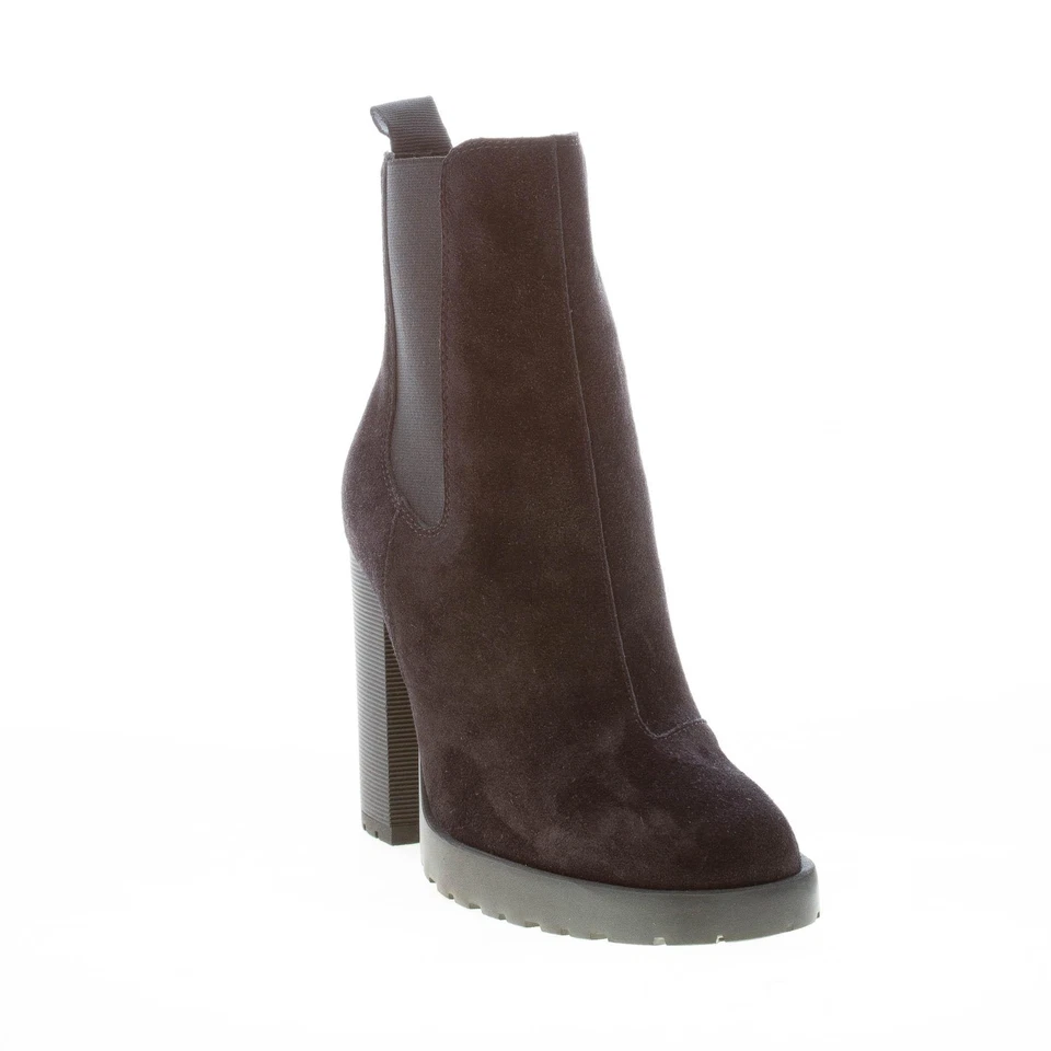 HOGAN scarpe donna H623 tronchetto Chelsea camoscio elasticizzato nero Tacco 9 - Immagine 2 di 4