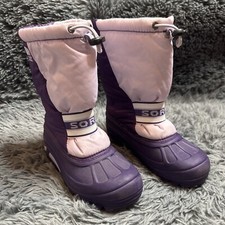 Sorel Youth Cub Snow Boots Size 3 Purple Pink Insulated Waterproof NY1526-567