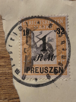 Court cost stamp Preuszen 1932 District Court Sonneberg (?) RARE!