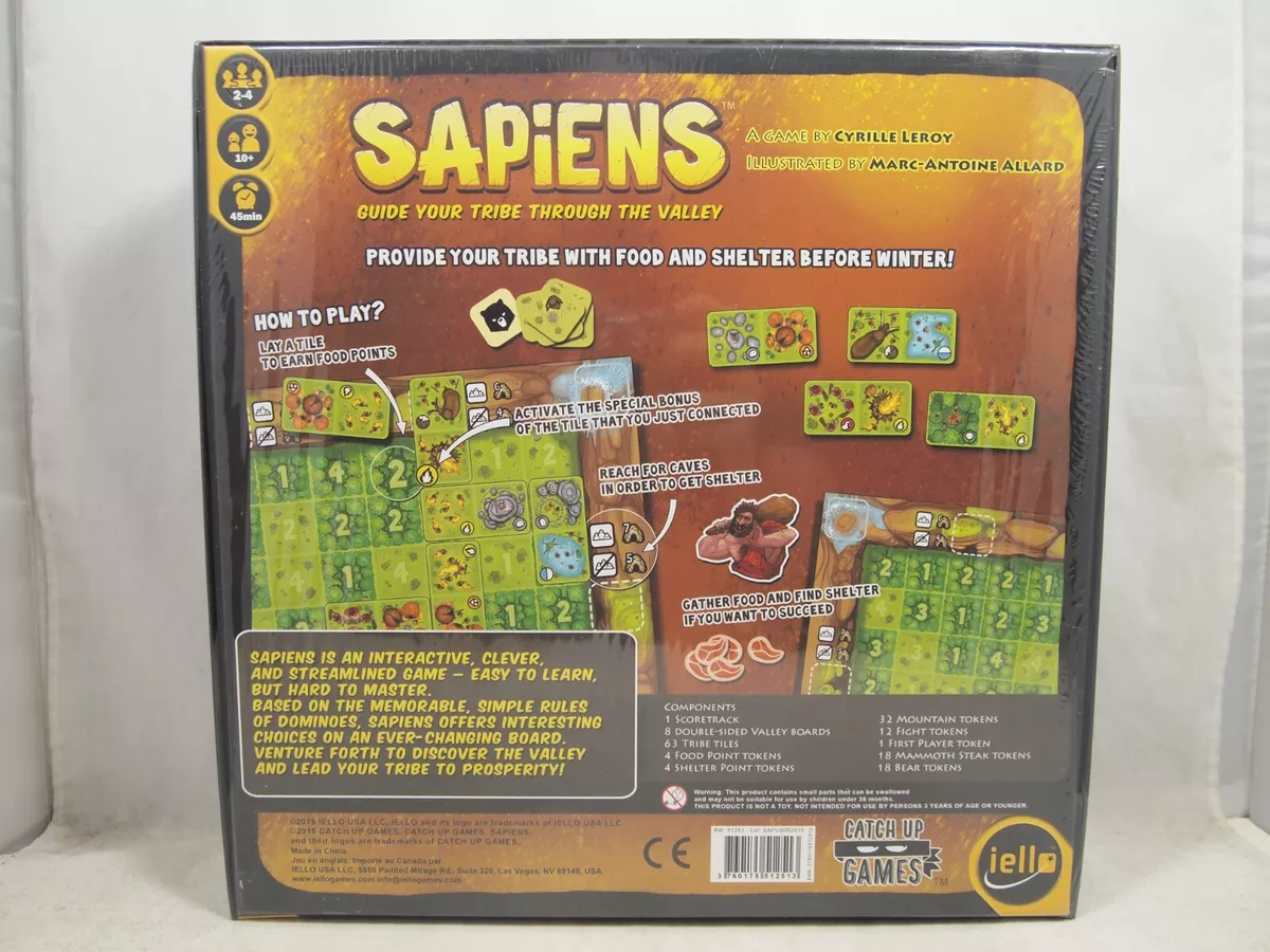 Sapiens: Guide Your Tribe Through the Valley Board Game 2-4 Players 10+  Strategy