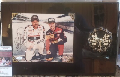 Vintage RARE Autographed Dale Earnhardt Sr Clock Photo Racing JSA