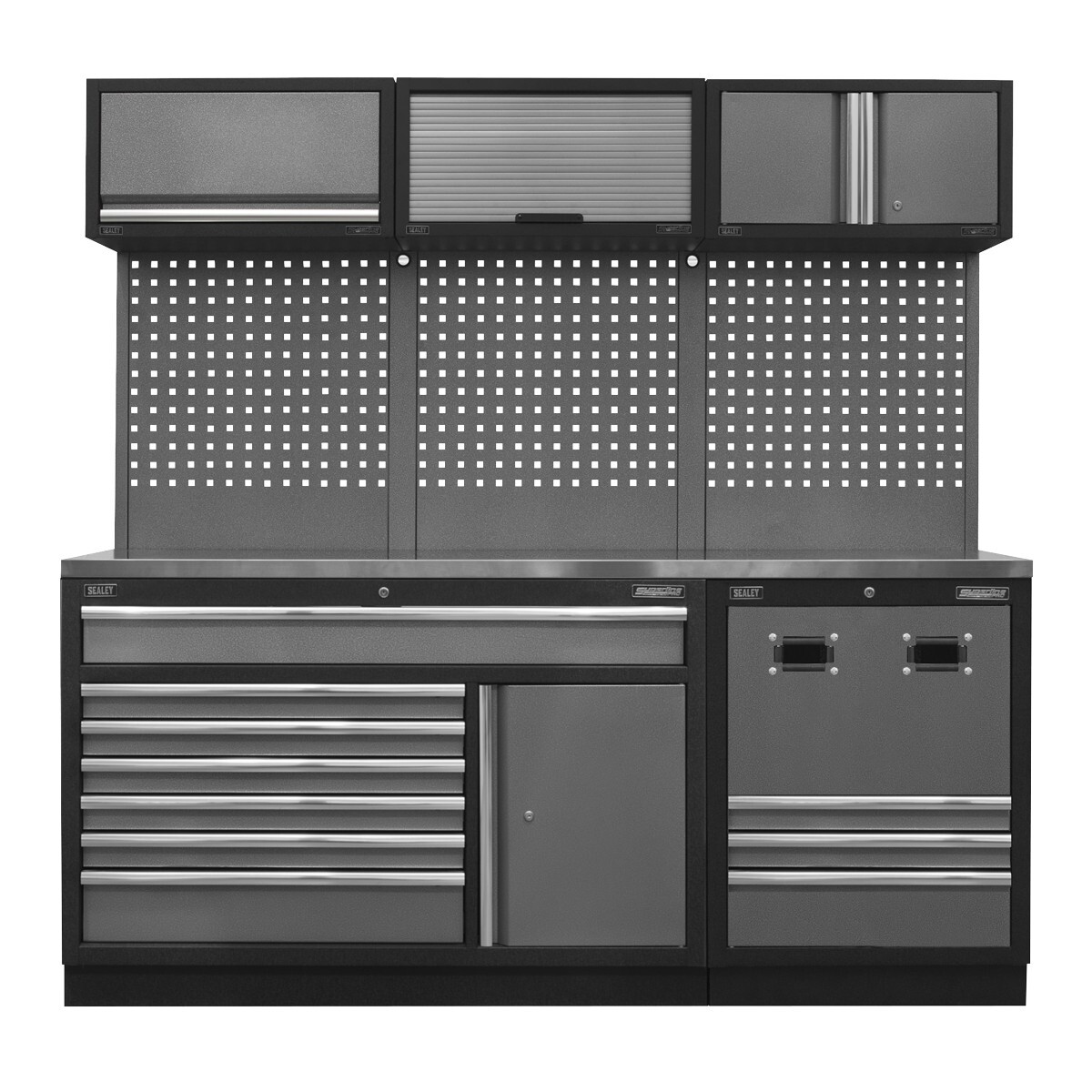 Sealey Modular Storage System Combo - Stainless Steel Worktop Garage Workshop...