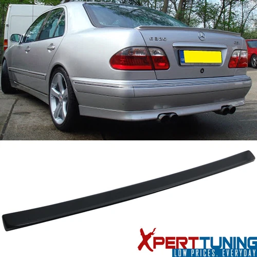 A Style Rear Trunk Spoiler(ABS) Unpainted Black Fits 95-01 Benz E-Class W210 4Dr