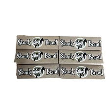 SKUNK BRAND ORIGINAL (6) Pk 1 1/4 Rolling Papers 50ct Natural Gum Slow Burnin '