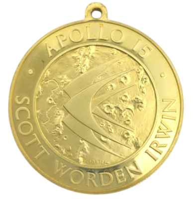 Franklin Mint Apollo 15 Eyewitness Gold Medal 18K Gold with COA