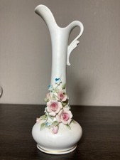 Vintage Lefton China Hand Painted Bud Vase Pi...