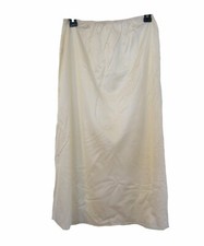 Sliperfection Half Slip Size XL 14 16 Antron Nylon Non Cling Cream Lace Slit