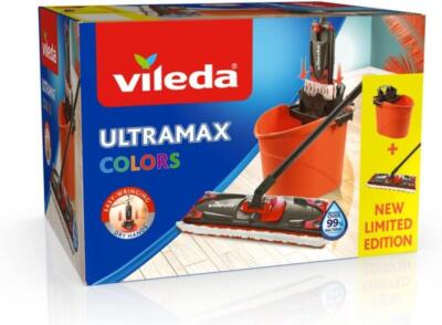 Vileda ULTRAMAX 2in1 Bodenwischer Komplett Set, Wischmopp mit Stiel