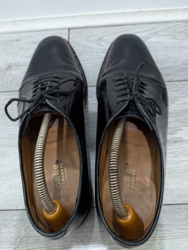 Loake Mens Leather Derby Shoe. UK8.5 Black Lace Up - Picture 4 of 7