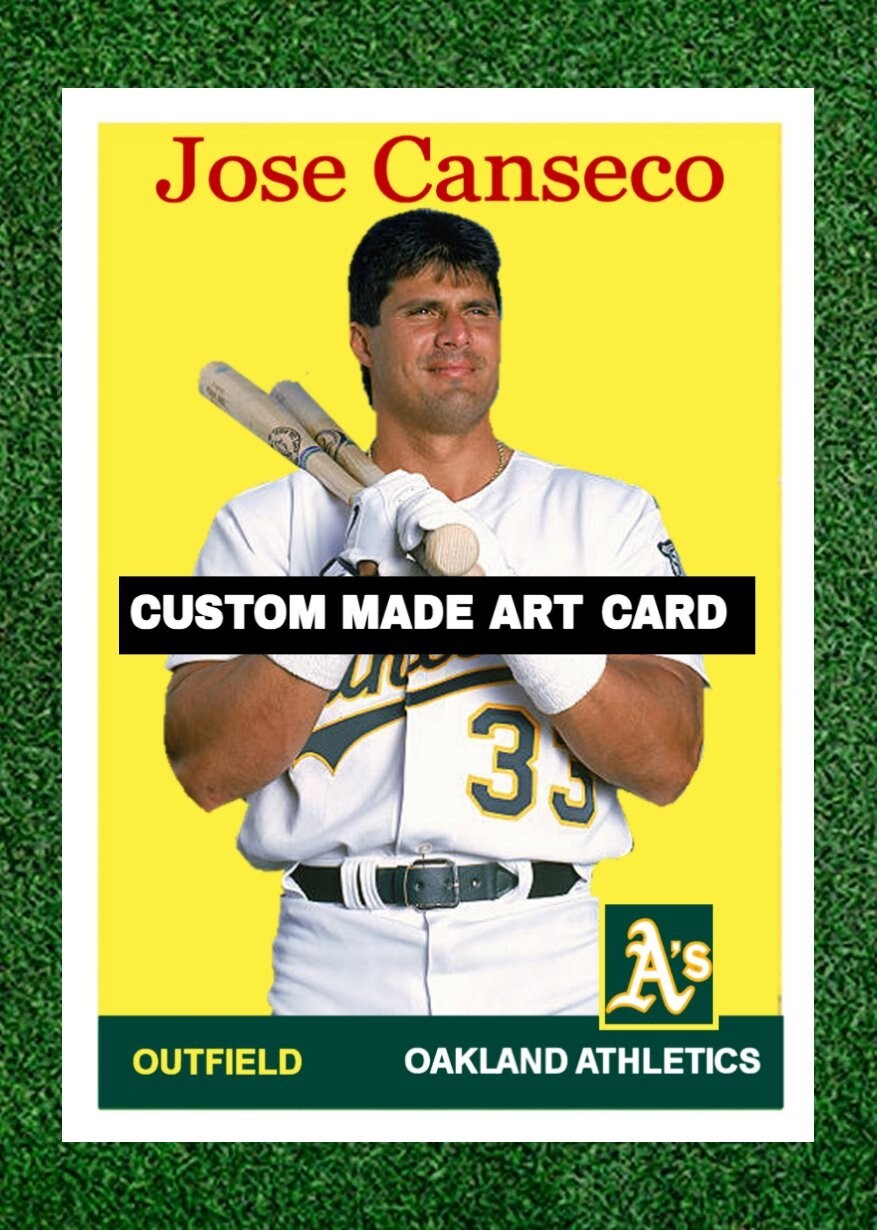 Jose Canseco Oakland Athletics Baseball Art Card