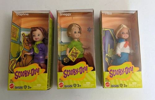 Barbie Kelly Scooby Doo Dolls Set of 3 Shaggy Daphne and Fred - NEW IN BOX