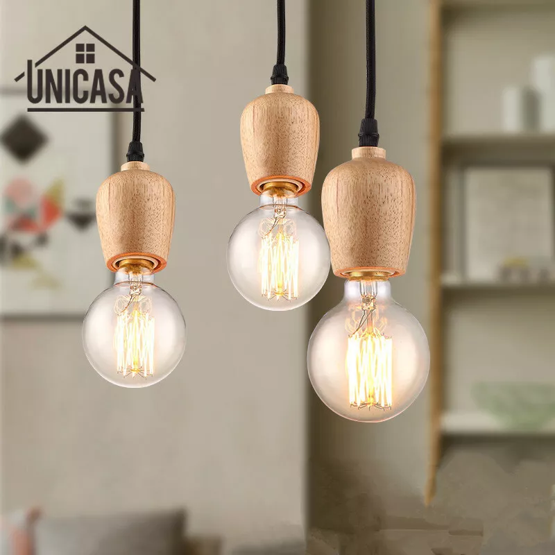 Kitchen Pendant Light Study Room Ceiling Lighting Bar Lamp Wood Pendant Lighting