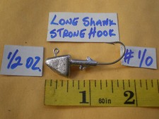 25 PCS. SHAD HEAD JIG/BASS SWIM LURE BAIT, 1/2 OZ. #1/0 LONG SHANK STRONG HOOK