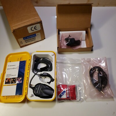 Sistema Ricevitore Microfono Auricolare Motorola CommPort NTN1624A – Nuovo, Per Radio
