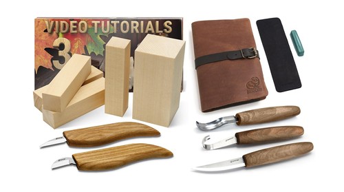 BeaverCraft S16 Wood Carving Kit S14x Deluxe Wood Spoon Carving Tools Kit - Picture 1 of 9