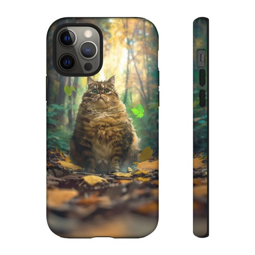 For iPhone / Galaxy / Pixel | Phone-Ink Case - Chonk Fat Gray Cat Forest Anime - Picture 76 of 173