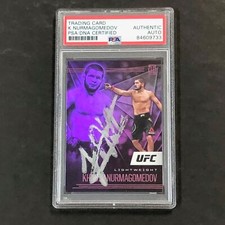 2021 Panini Illusions #164 Khabib Nurmagomedov Signed Card AUTO PSA Slabbed