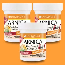 Dermaline 3-in-1 Ointment with Arnica & Ginger Oil – 2.5 fl oz (3-Pack)