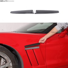 2x Front Fender Emblem Real Carbon Fiber Trim Cover Fits Grand Sport Corvette C6 2x Front Fender Emblem Real Carbon Fiber Trim Cover Fits Grand Sport Corvette C6