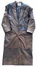 G-iii Leather Vintage 80s Burgundy Full Length Belt Duster Trench Coat Womens M