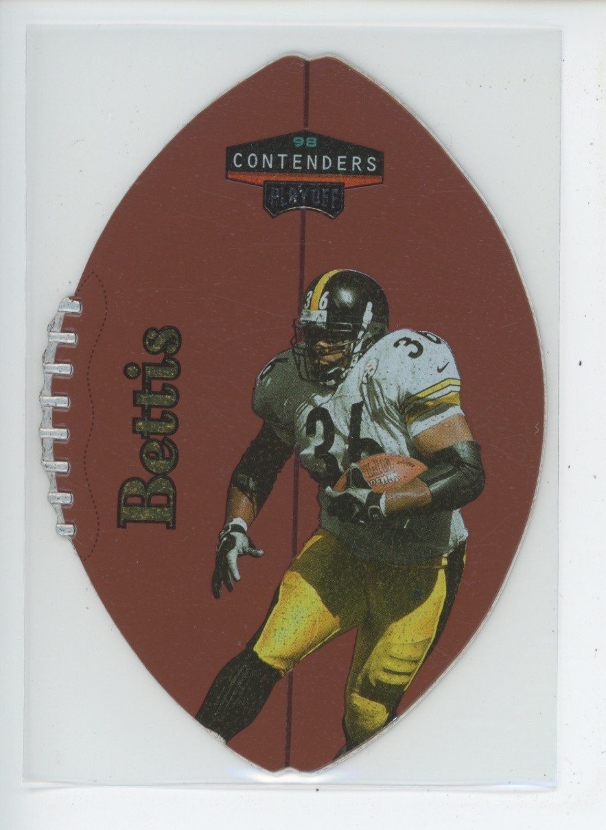 JEROME BETTIS 1998 CONTENDERS #72 FOOTBALL LEATHER DIE-CUT GOLD /31 SP STEELERS