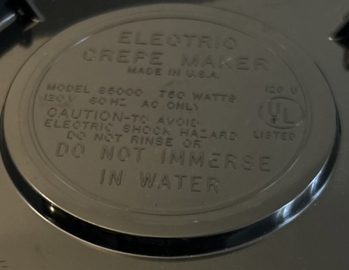 Vintage Nordic Ware Electric Crepe Maker #85006 Heavy Cast Aluminum ~ Open Box - Picture 8 of 15