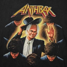 VTG Anthrax 2000 Bee Line Across America Tour T-Shirt Men’s XL Black All Sport