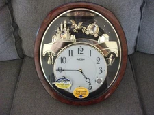 Rhythm Disney Cinderella's  Carriage Moving Musical Wall Clock - NEW in Box