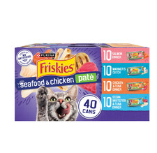 Sale ~ Purina Friskies Pate Wet Cat Food Variety Pack (Pack of 40) 5.5 oz. Cans 2.14 per gallon