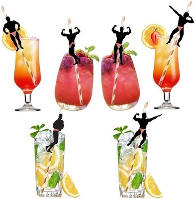 Bachelorette Naughty Straws, Stripper Pole Dancer Straw,24pcs Bachelorette Party
