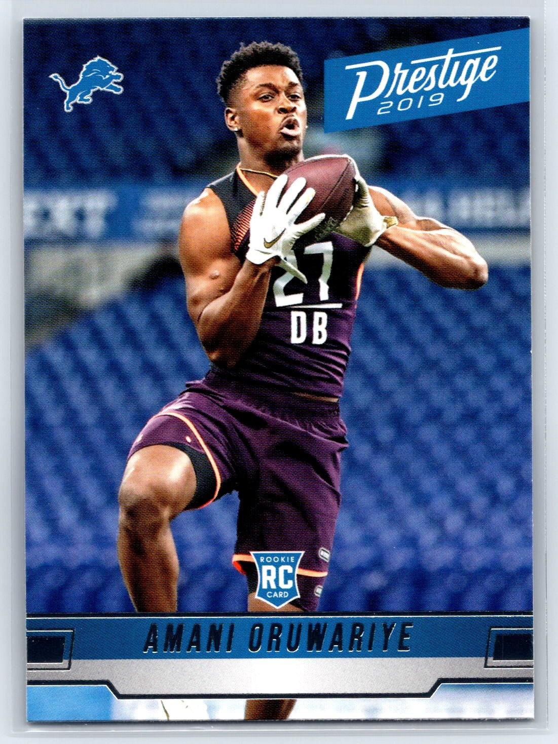 2019 Panini Prestige Amani Oruwariye Rookie Detroit Lions RC #214